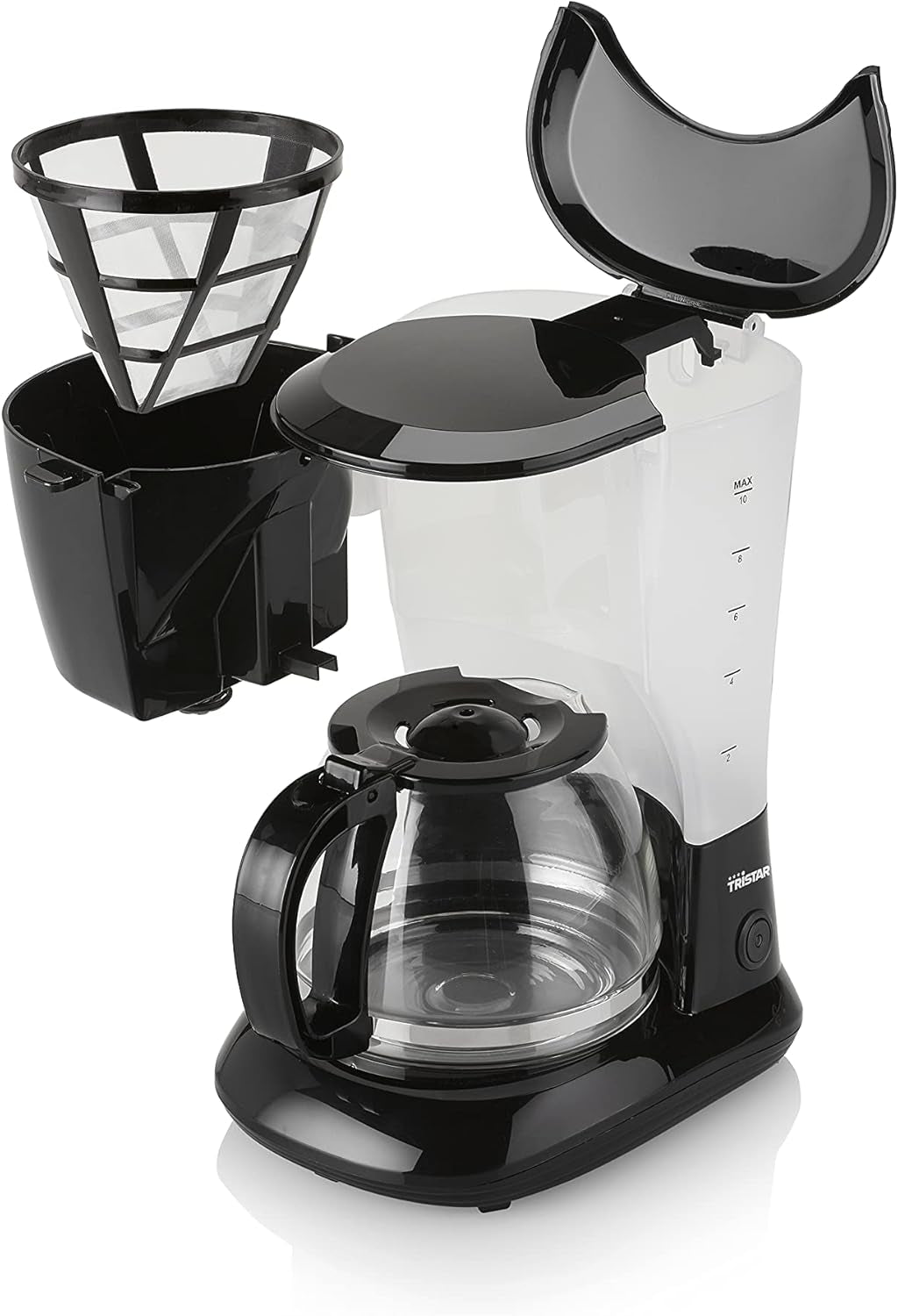 Cafetera Tristar 1,25 L - Para 10-12 tazas, También apta para camping, CM-1245, Negra