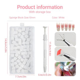 Nägel Selber Machen,Nageldesign-Hilfsmittel,100 piezas Nail Art Schwämme con metallgreifer, Schwammpinsel y esponja aplicador de cepillo para diseños de gradiente Nail Art