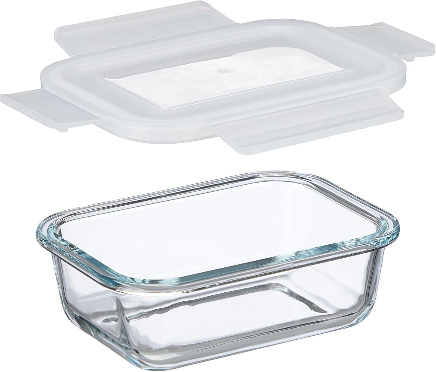 Relaxdays Recipientes de Vidrio con Tapa, Set de 6, 370ml, Recipientes para Conservar Alimentos, Tapa de Plástico, Herméticos, Tarro de Vidrio, Cajas Transparentes para Conservar Alimentos Naty Shop