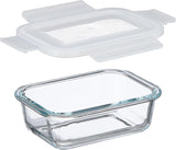 Relaxdays Recipientes de Vidrio con Tapa, Set de 6, 370ml, Recipientes para Conservar Alimentos, Tapa de Plástico, Herméticos, Tarro de Vidrio, Cajas Transparentes para Conservar Alimentos Naty Shop