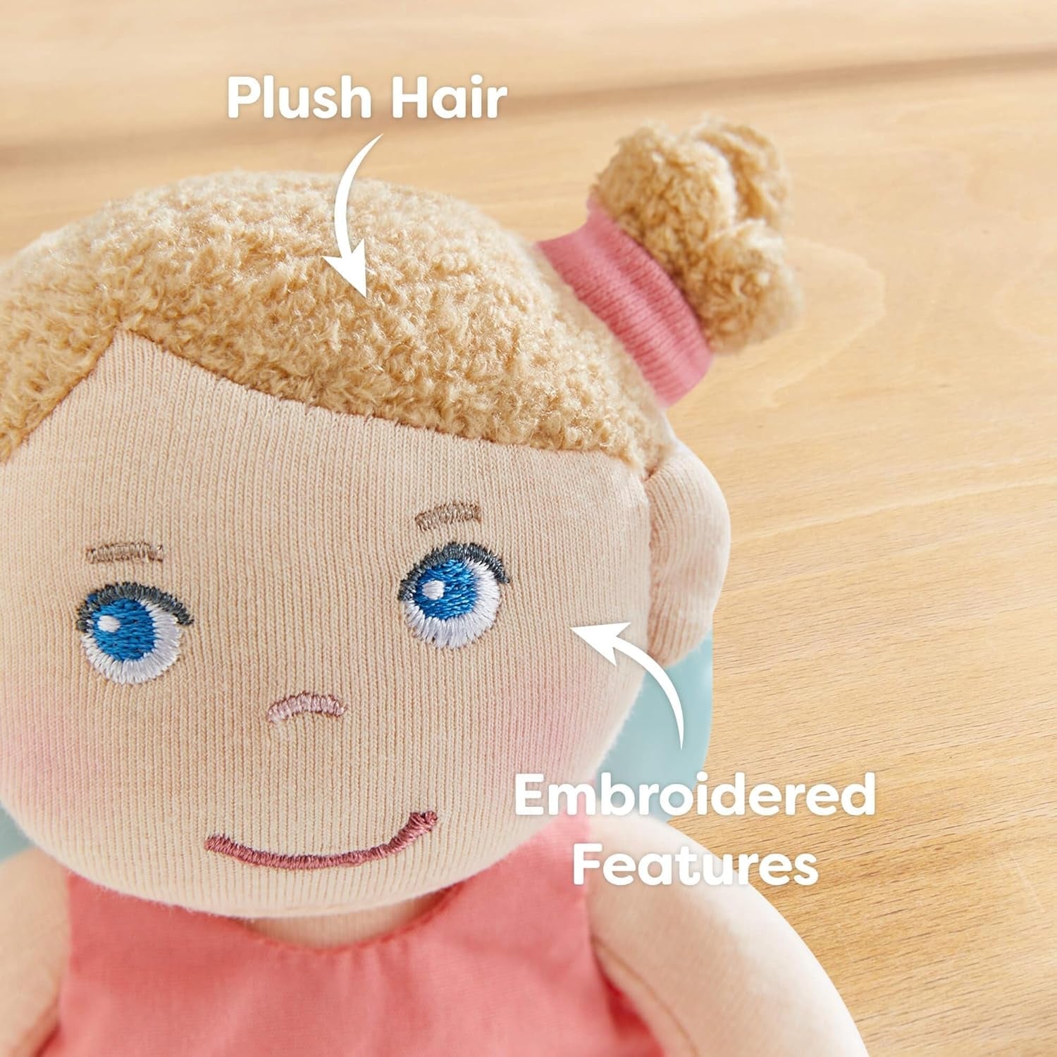 HABA Guardian Angel Lore - Muñeco de tela esponjoso (15 cm), regalo de bienvenida perfecto para bebés y niños pequeños - Lavable a 30 °C - 2011870001