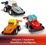 LEGO DUPLO Town Coches de carreras del equipo F1 con corredores, juguete de construcción para toda la familia, experiencia de juego imaginativo, regalo de cumpleaños para niños pequeños, niños y niñas a partir de 2 años 10445 Juegos de construcción Besuche den LEGO-Store