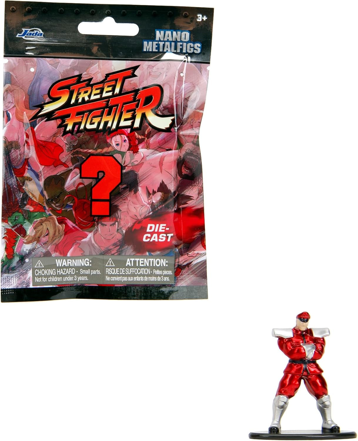Figura de Street Fighter de Jada Toys (1 figura misteriosa en paquete ciego) - Figura nano coleccionable detallada (4 cm), 1 de 13 figuras de metal de Street Fighter para fanáticos y coleccionistas mayores de 3 años, figuras de acción Wave 1 Naty Shop