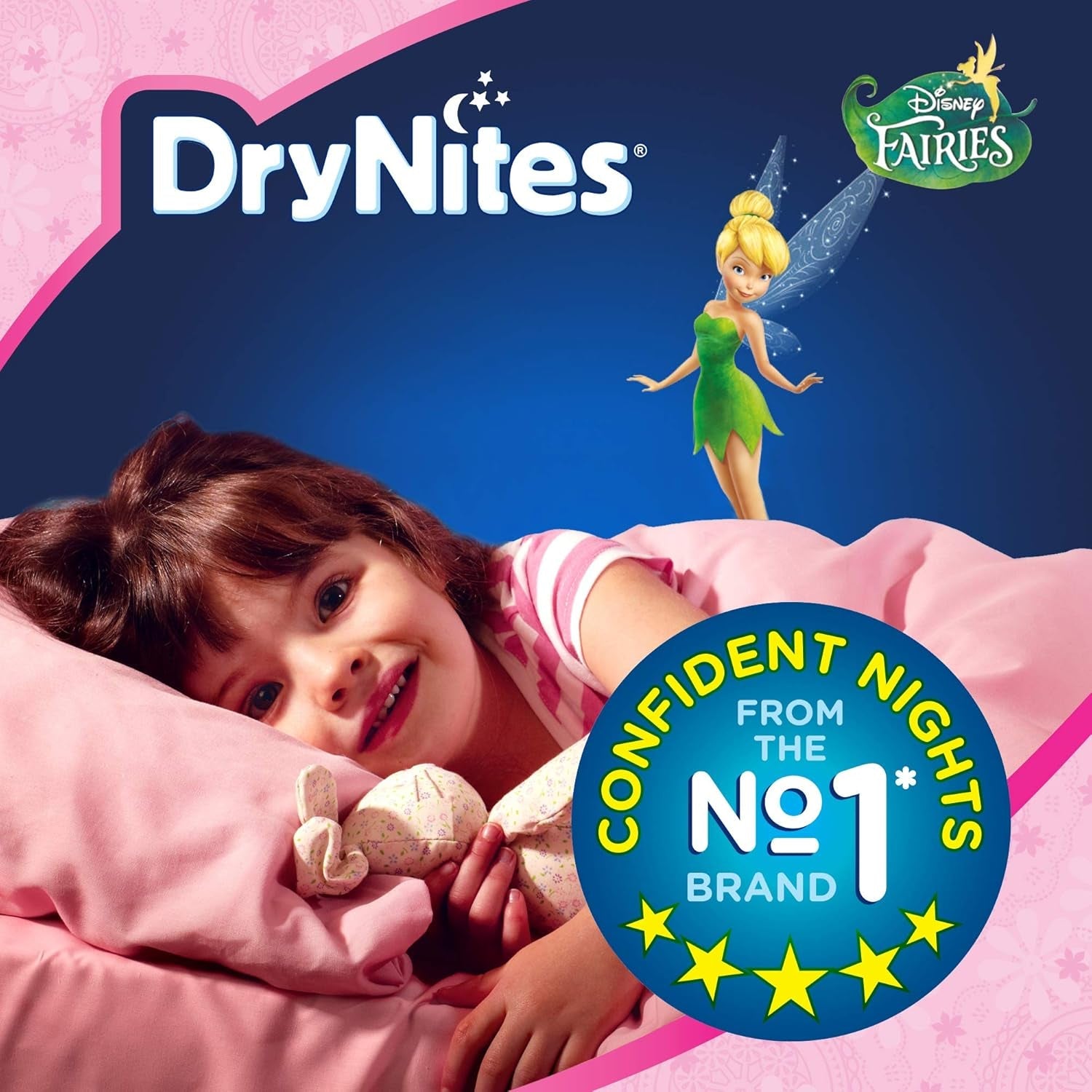 DryNites Pantalones de pijama para niñas de 3 a 5 años 1 paquete (1 x 16 piezas)