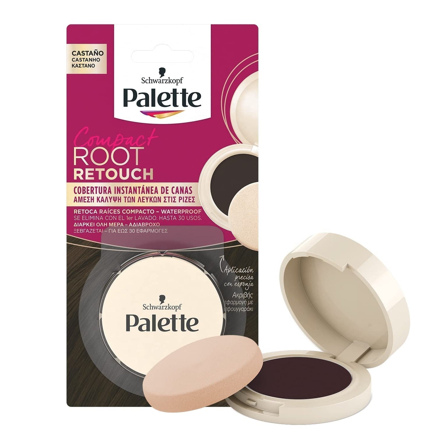 Paleta Compacta Retoque Raíz Retoque Raíces Polvo Compacto Castaño 1ud Naty Shop Tinte Capilar 1ud (Pack de 1) Castaño