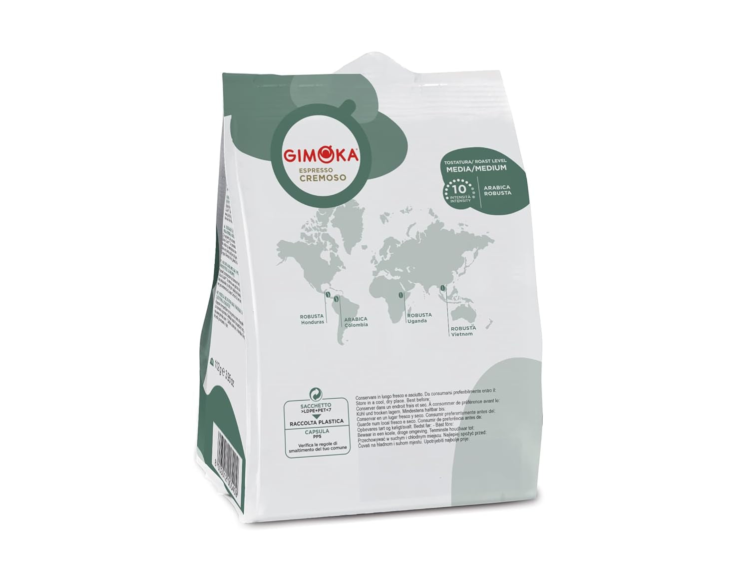 Gimoka - Compatible con Nescafè - Dolce Gusto - 64 cápsulas - Sabor cremoso - Intensidad 10 - Hecho en Italia - 4 paquetes de 16 cápsulas