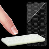 15 Hojas/450 Piezas Almohadillas Adhesivas para Uñas, 15 Tamaños de Almohadillas Adhesivas para Uñas Transparentes, Gel de Gelatina de Doble Cara, Adhesivo para Uñas, Presione sobre las Uñas, Almohadillas Adhesivas para Accesorios de Decoración de Manicura DIY