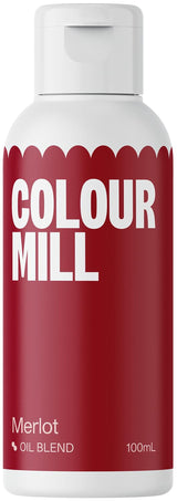 Color Mill colorante alimentario a base de aceite, mezcla de aceites Merlot - Colorante alimentario para chocolate, fondant, muffins, pasteles, repostería, macarrones - Colorante alimentario para decoración de tartas - 100 ml