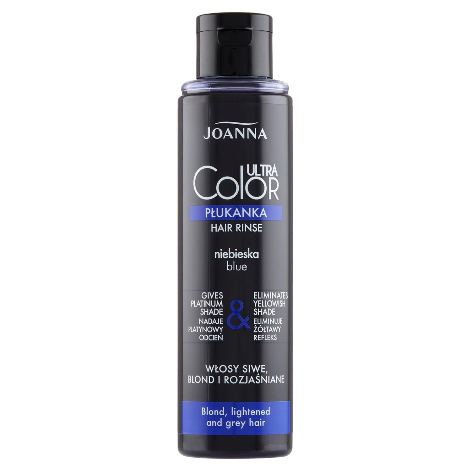 Joanna Ultra Color - Acondicionador color rosa para cabellos rubios y claros - Rosa pastel - Brillo natural - Elimina el tinte amarillo del cabello rubio grisáceo - Efecto temporal - 150 ml Naty Shop Tinte para el cabello Platinum 150 Ml (1 pack)