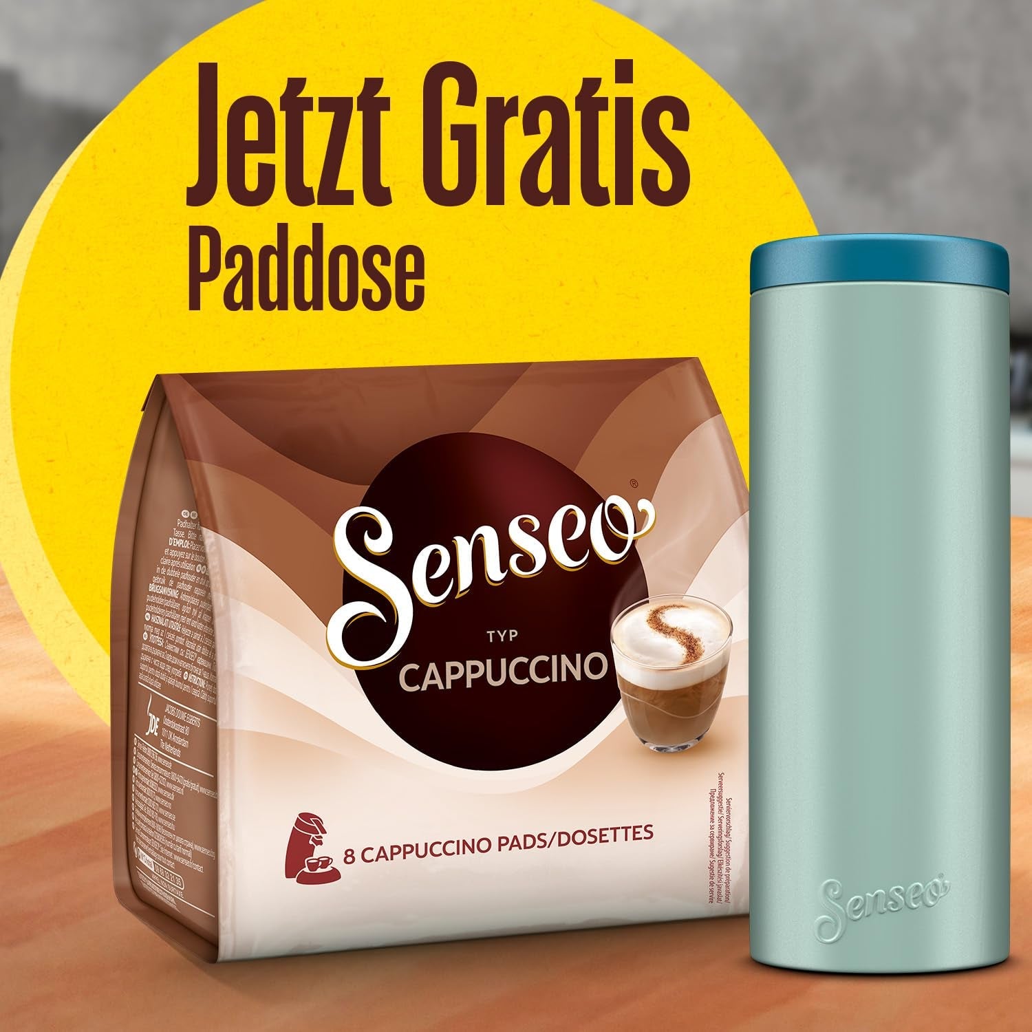 Cappuccino Pads, 10 x 8 Getränke, 80 Kaffee Pads, incluido Pad Dose