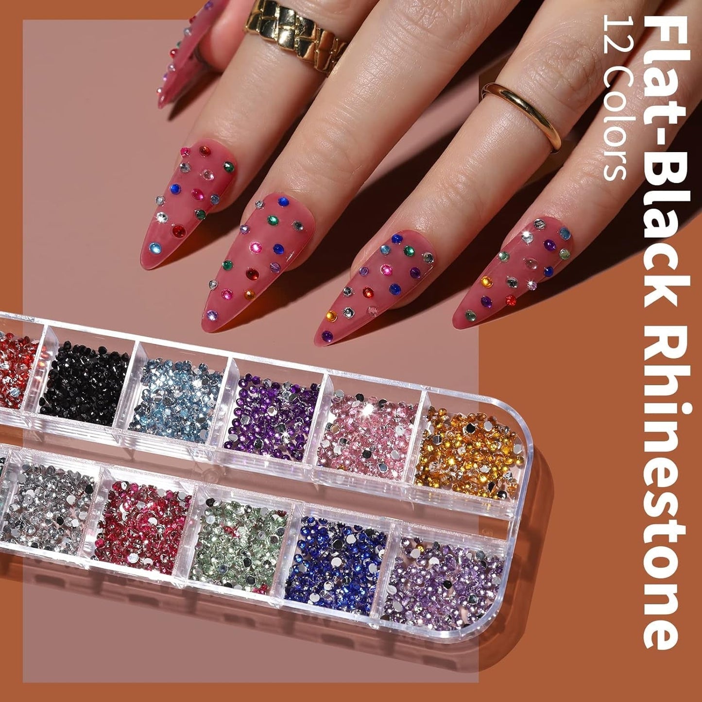FANDAMEI Pinsel Für Gelnägel, 15 Pcs Nagel Pinsel, 5 Blätter Nagelsticker, Strasssteine ​​​​Nägel, Nageldesign Set, Nageldesign Zubehör, Nail Art Pinsel Set, Nailart Pinsel Und Dekorationen Set