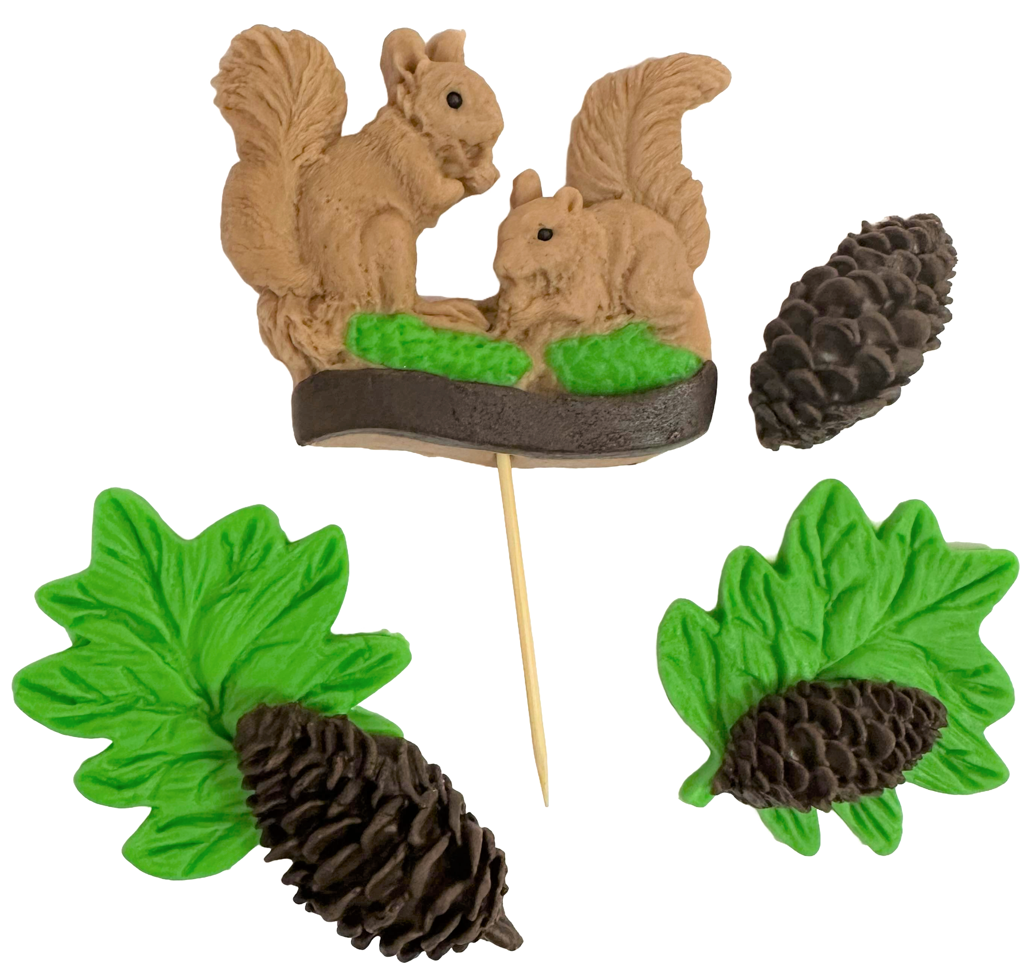 Juego de 6 decoraciones de azúcar comestible, Decoraciones de pasta de azúcar Sverite Nati Shop
