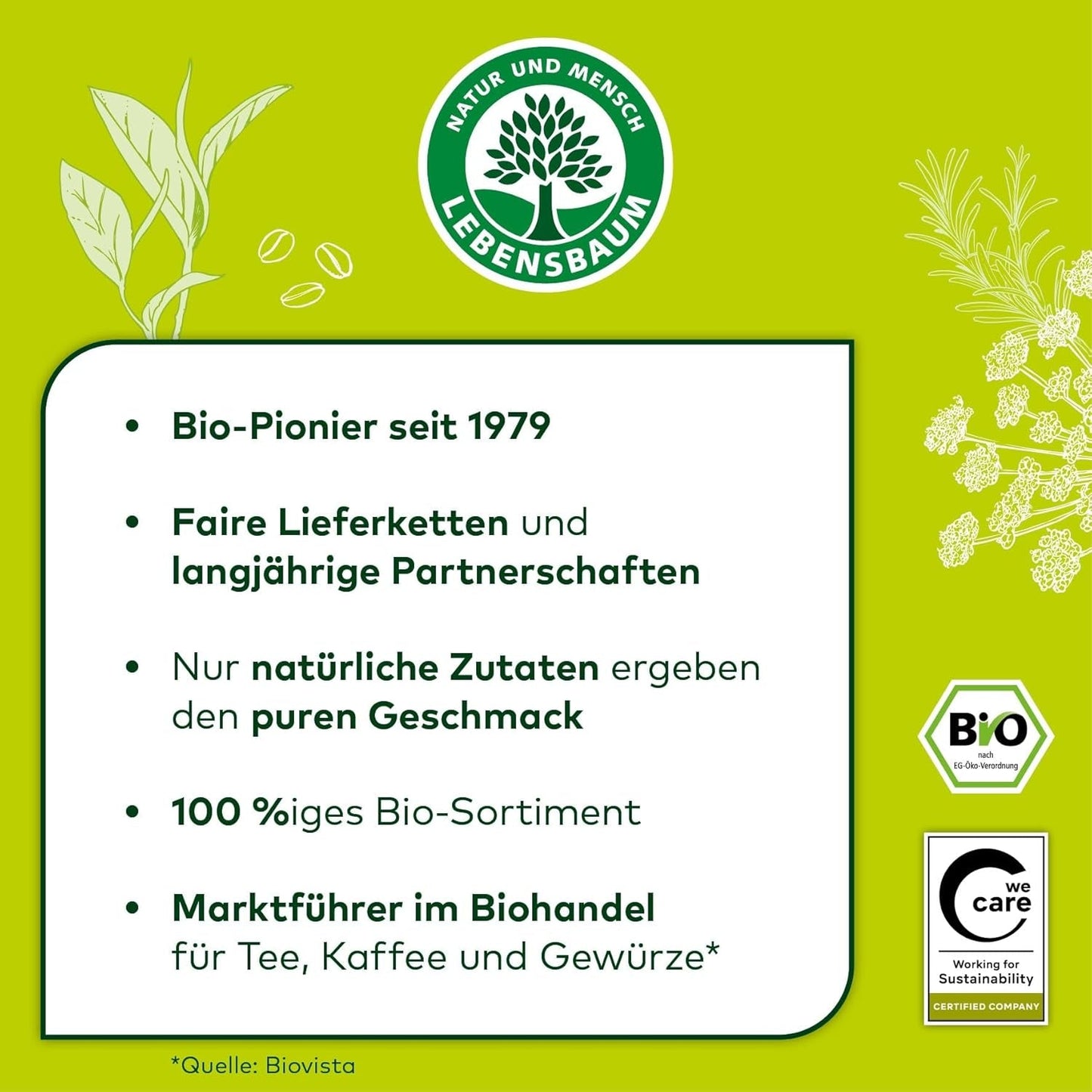 LEBENSBAUM 2x Kaffee Gourmet Klassisch, ganze Bohne, Bio Kaffee aus Arábica-Bohnen, Intensität 3/5, ausgefunger, aromatischer Genuss, 2 x 1 kg...
