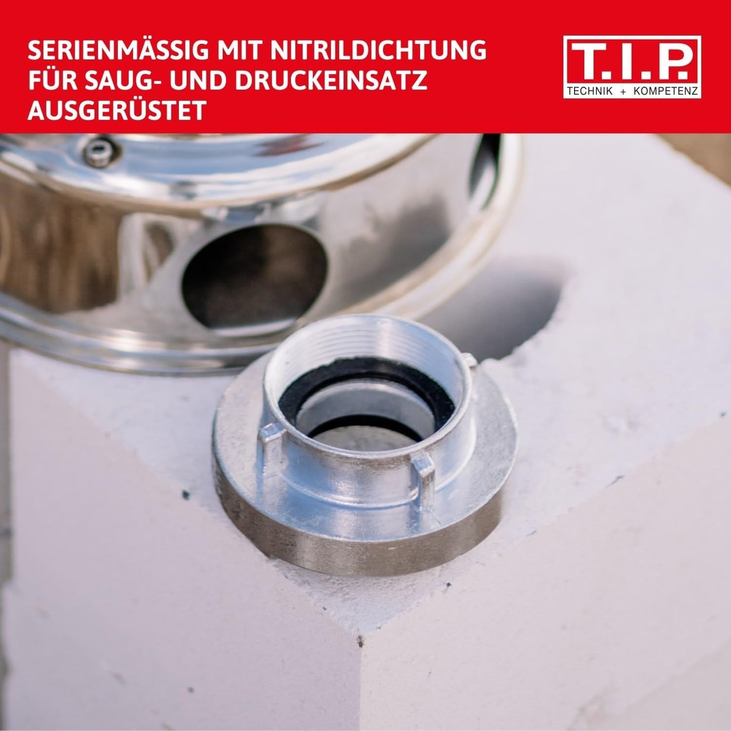 Storz Acoplamiento TIPO C 52, rosca interna de 2", para tuberías y accesorios con junta tórica de nitrilo para insertos de succión y presión, fabricado en aluminio, 31092