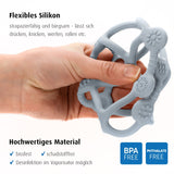 Reer Bite&Play - Pelota y receptor para mordedor de bebé, anillo mordedor y juguete para niños pequeños, gran regalo