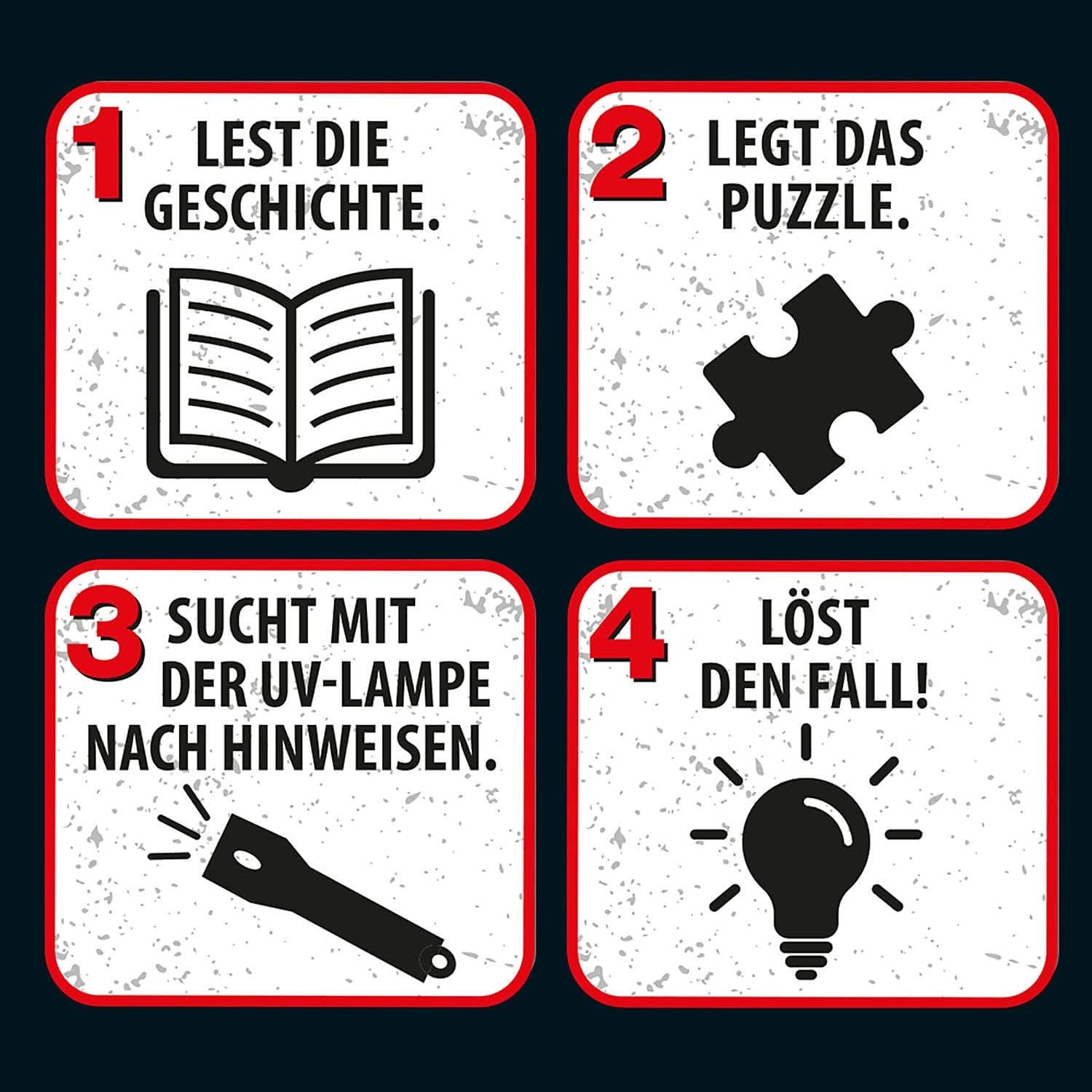 Los tres??? - Puzzle Crimen - La Villa de los Puzzles By KOSMOS 697976, 300 piezas, Brillan en la oscuridad, Con lámpara UV, Lectura, Puzzle, Resolución de puzzles, Puzzle de detectives Desde 10 años Puzzle Naty Shop