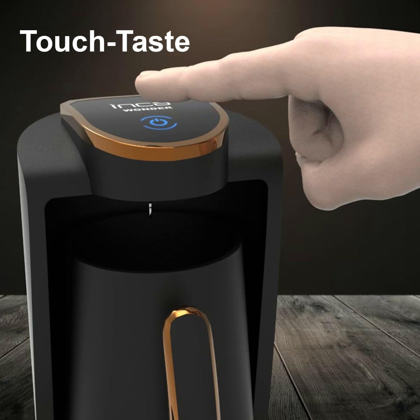 Cafetería turca Inca | Máquinas Türk Kahve | 250ml (1-4 tazas) | 400W | IKM-01 | Protección contra derrames y ebullición sin agua | Placa calefactora de acero inoxidable | Apagado automático | Para un café turco perfecto