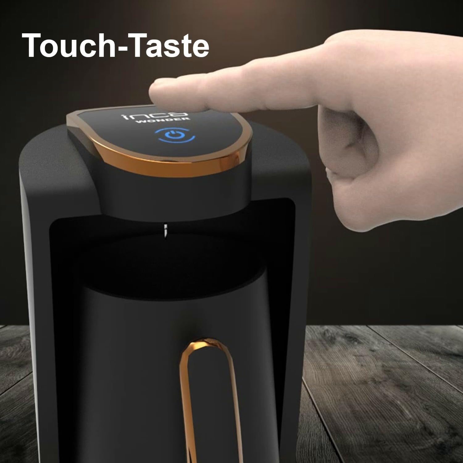 Cafetería turca Inca | Máquinas Türk Kahve | 250ml (1-4 tazas) | 400W | IKM-01 | Protección contra derrames y ebullición sin agua | Placa calefactora de acero inoxidable | Apagado automático | Para un café turco perfecto