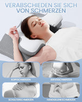 Almohada para el cuello 2 en 1 Almohada Almohada de espuma viscoelástica Almohada ortopédica ergonómica 2 Altura para dormir Almohada de soporte para el cuello para soporte lateral/espalda/barriga Almohadas ortopédicas cervicales Naty Shop