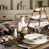 Villeroy & Boch - Artesano Vajilla para 2 6 Piezas, Blanco, Apto para Lavavajillas, Microondas, Juego de Cubiertos, Juego de Platos, Platos Llanos, Platos de Desayuno, Platos Llanos, Porcelana Premium