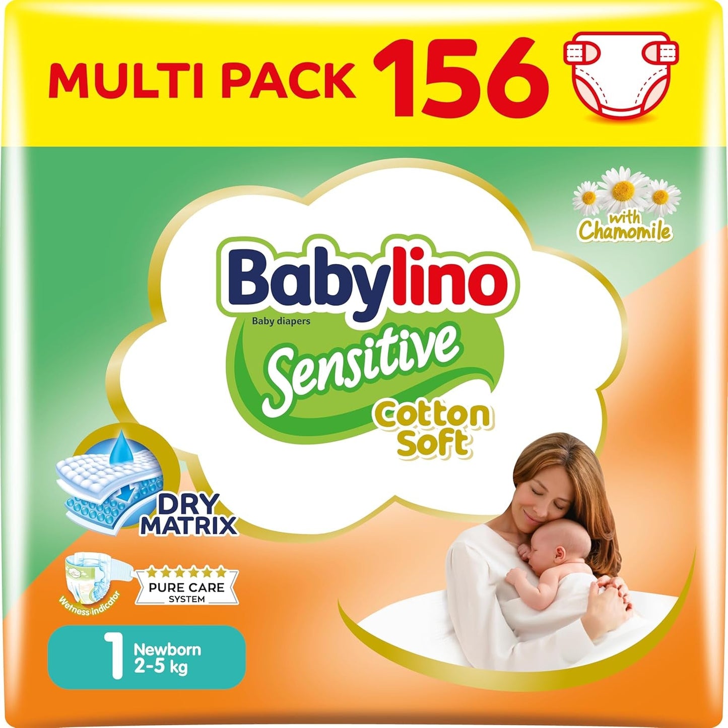 Pañales para bebé Sensitive talla 4, Maxi (8-13 kg), 20 piezas
