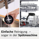 Bosch Batidora de pie Vitapower Serie 4 MMB6174SN, Verbesserte Version, Hochwertige Edelstahl-Klingen, 1.5L Glassbehälter, 0.6L To-Go-Flasche, Spülmaschinenfeste Teile, 30.000 U/Min, 1200 W, Silver Kitchen Naty Shop