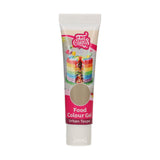 Colorante alimentario Funcakes Gel Urban Taupe: Colorante alimentario altamente concentrado para masas, natas, fondant, mazapanes y repostería. Fácil dosificación. Una sola gota para crear colores vibrantes. Halal. 30 gramos.