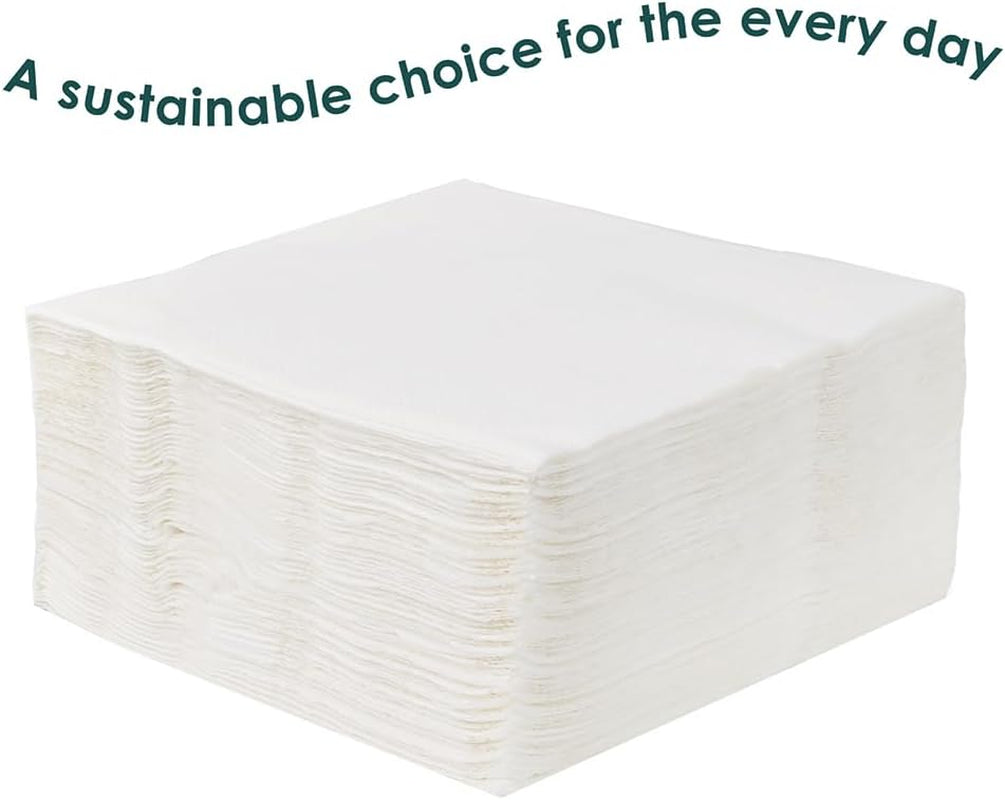 Table Kind 100 Servilletas Suaves Blancas a Granel, Servilletas de Alta Calidad para Fiesta, Catering y Uso Diario, FSC, Sostenibles y Reciclables, Fabricadas en la UE | 2 capas | 33cm