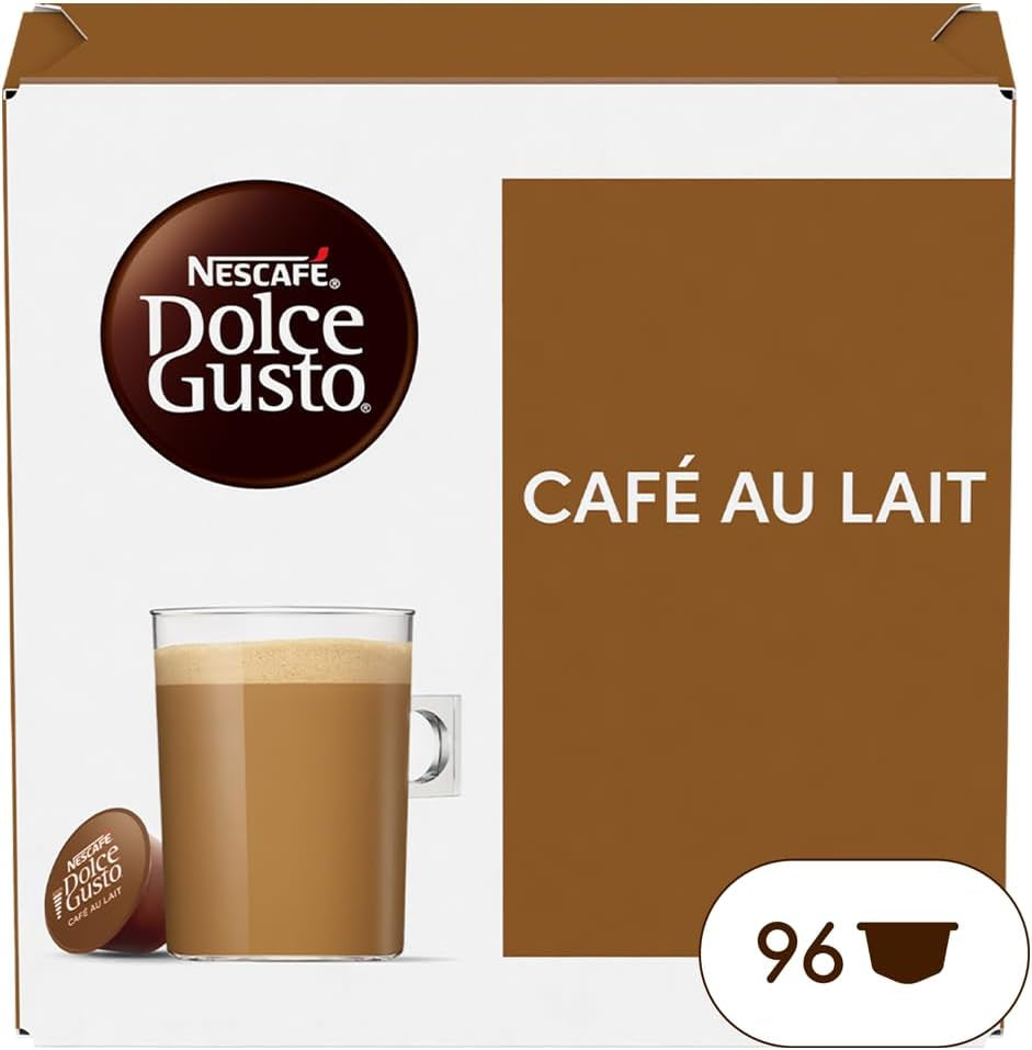 Nescafé Dolce Gusto – Dolce Gusto Café au Lait 16 CÁPSULAS 160 g (X6)