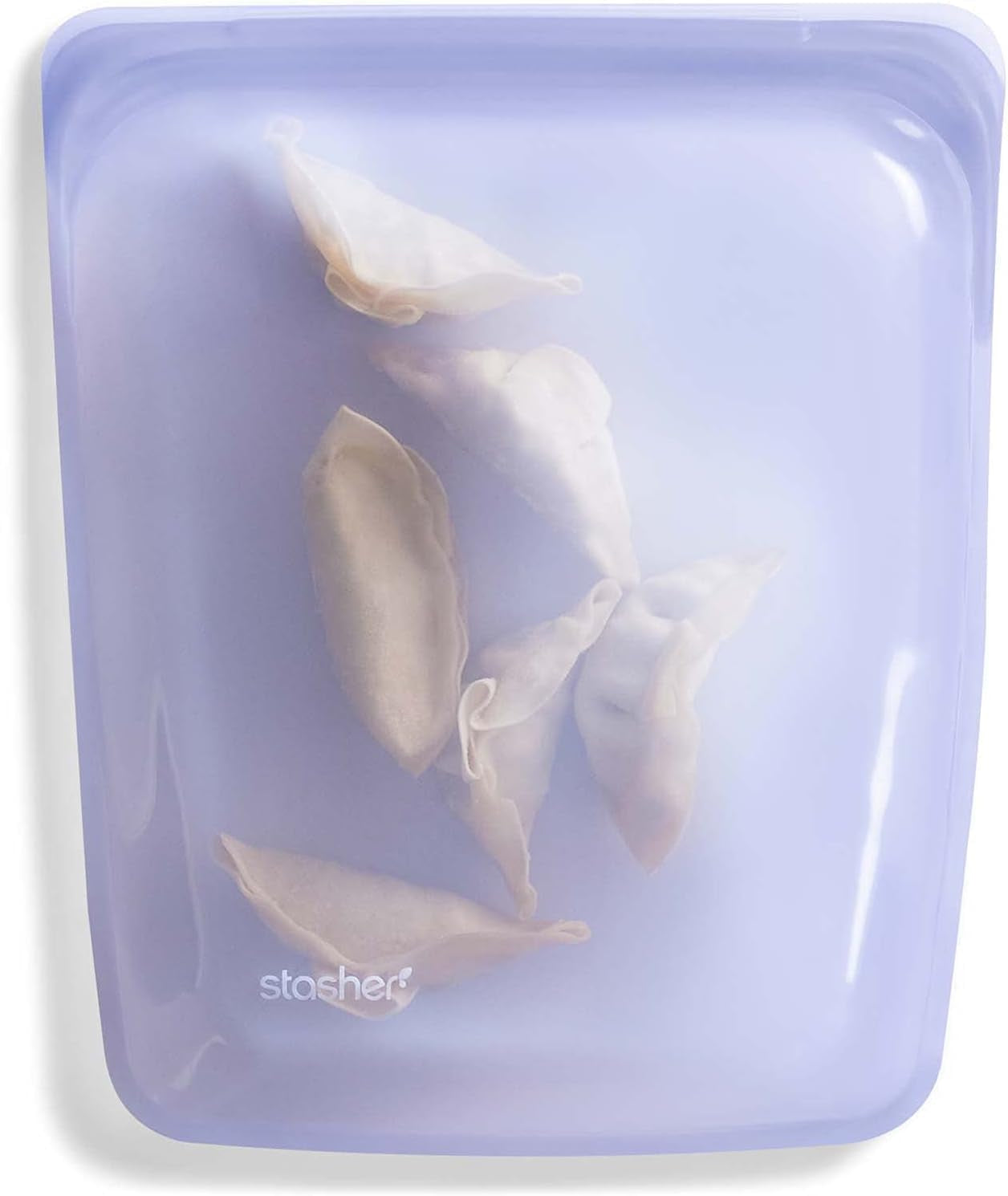 Bolsa Stasher Bolsa de comida reutilizable de silicona premium de medio galón Azul Durable Horno Lavavajillas Congelador Bolsa de almuerzo ecológica Preparación de alimentos 1893 ml Cajas de almacenamiento de alimentos Naty Shop Lavanda