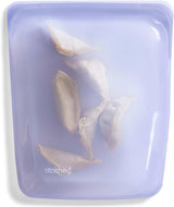 Bolsa Stasher Bolsa de comida reutilizable de silicona premium de medio galón Azul Durable Horno Lavavajillas Congelador Bolsa de almuerzo ecológica Preparación de alimentos 1893 ml Cajas de almacenamiento de alimentos Naty Shop Lavanda