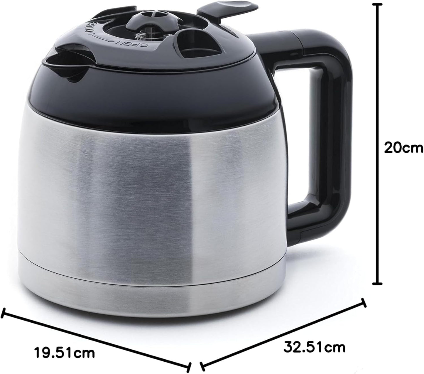 SYBF-CM025 Cafetera caliente, acero inoxidable, 1,2 litros, acero inoxidable