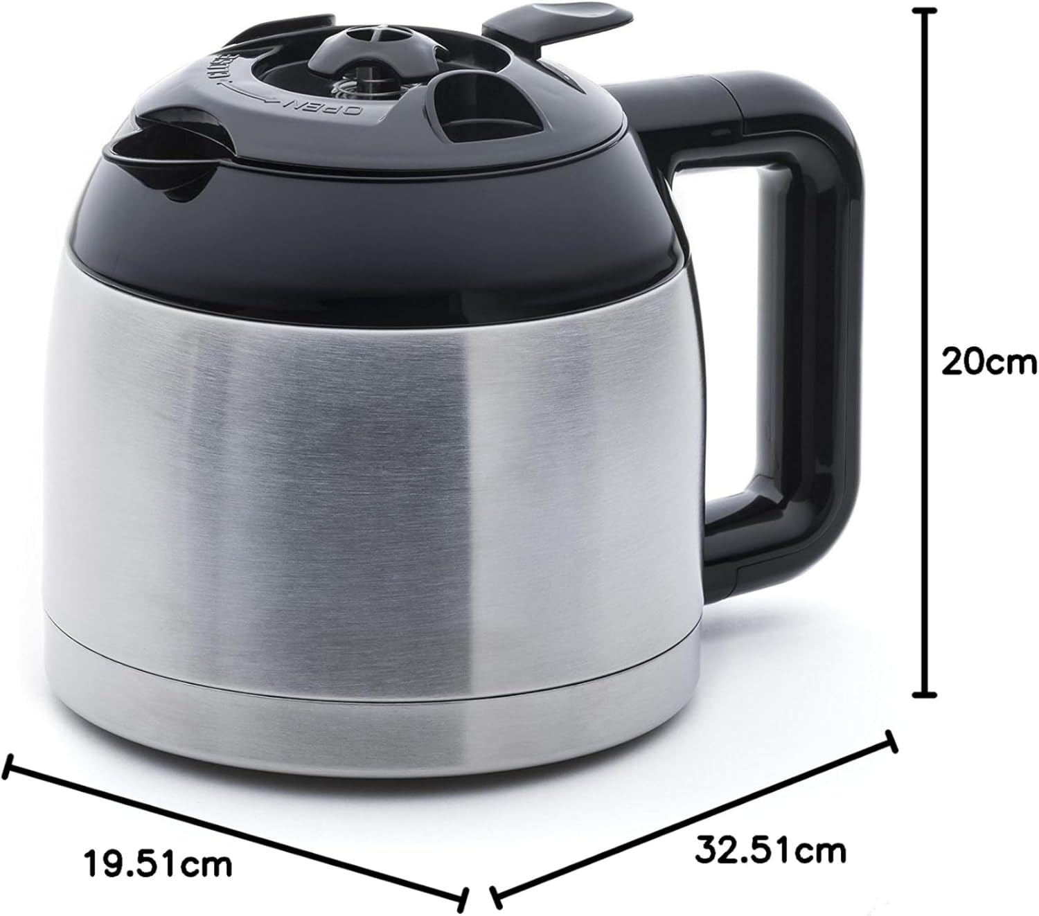 SYBF-CM025 Cafetera caliente, acero inoxidable, 1,2 litros, acero inoxidable