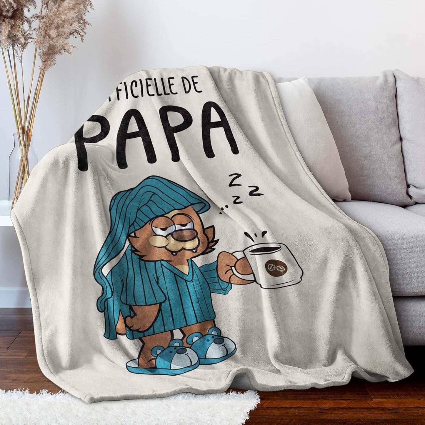 Manta de franela Juratar para papá - regalo de cumpleaños, día del padre y Navidad - 152 X 130 cm Camas y mantas Besuche den Juratar-Store