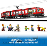 Tranvía LEGO City con estación, idea de regalo para fanáticos de los vehículos de juguete a partir de 7 años, con 6 minifiguras y un perro guía para juegos de rol, juguete de construcción 60423 Juegos de construcción Besuche den LEGO-Store