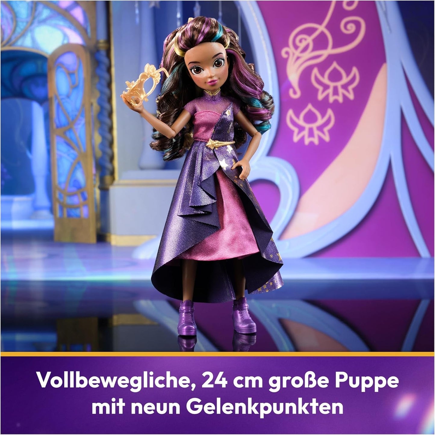 Baile de máscaras de lujo de Unicorn Academy - Muñeca Sophia Original de la popular serie de Netflix, 24 cm de altura, con 2 conjuntos y accesorios, para edades de 4 años en adelante