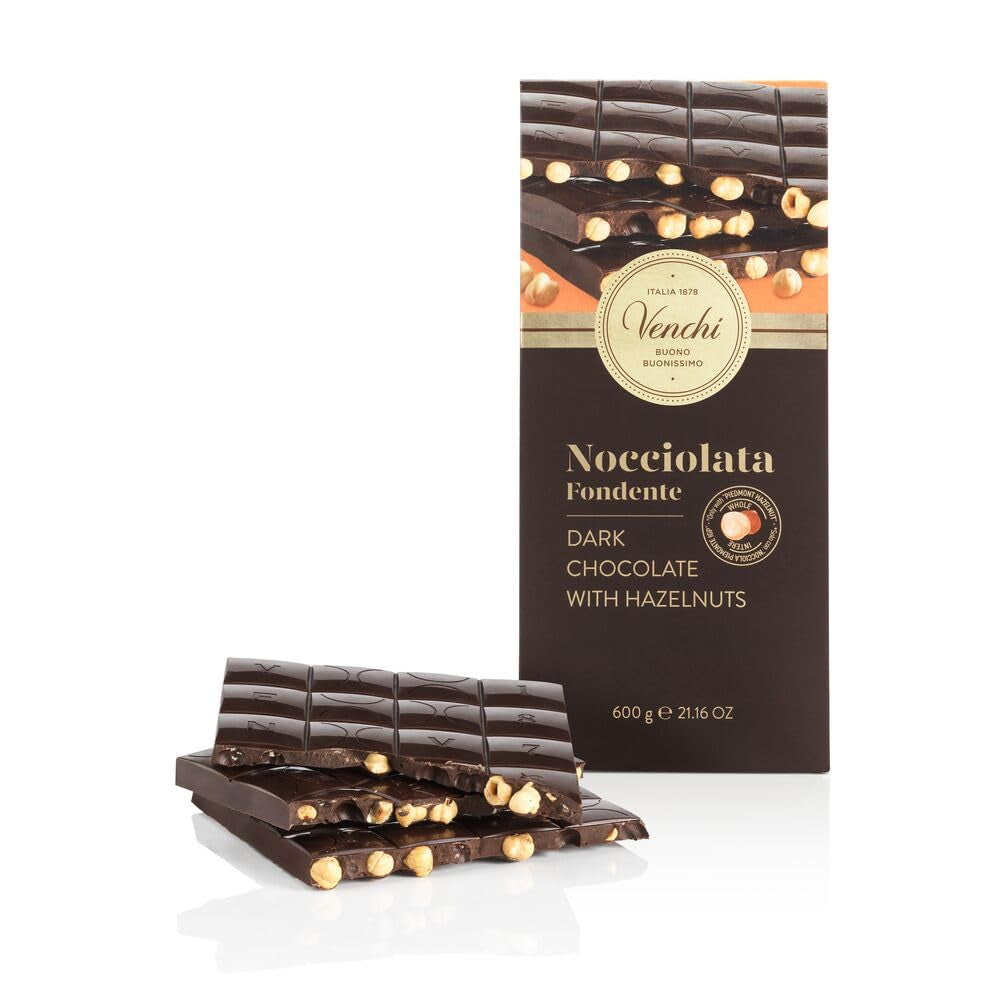 Venchi - Maxi Bar de chocolate blanco, salado, 600 g, sin gluten, sin colorantes artificiales y sin conservantes