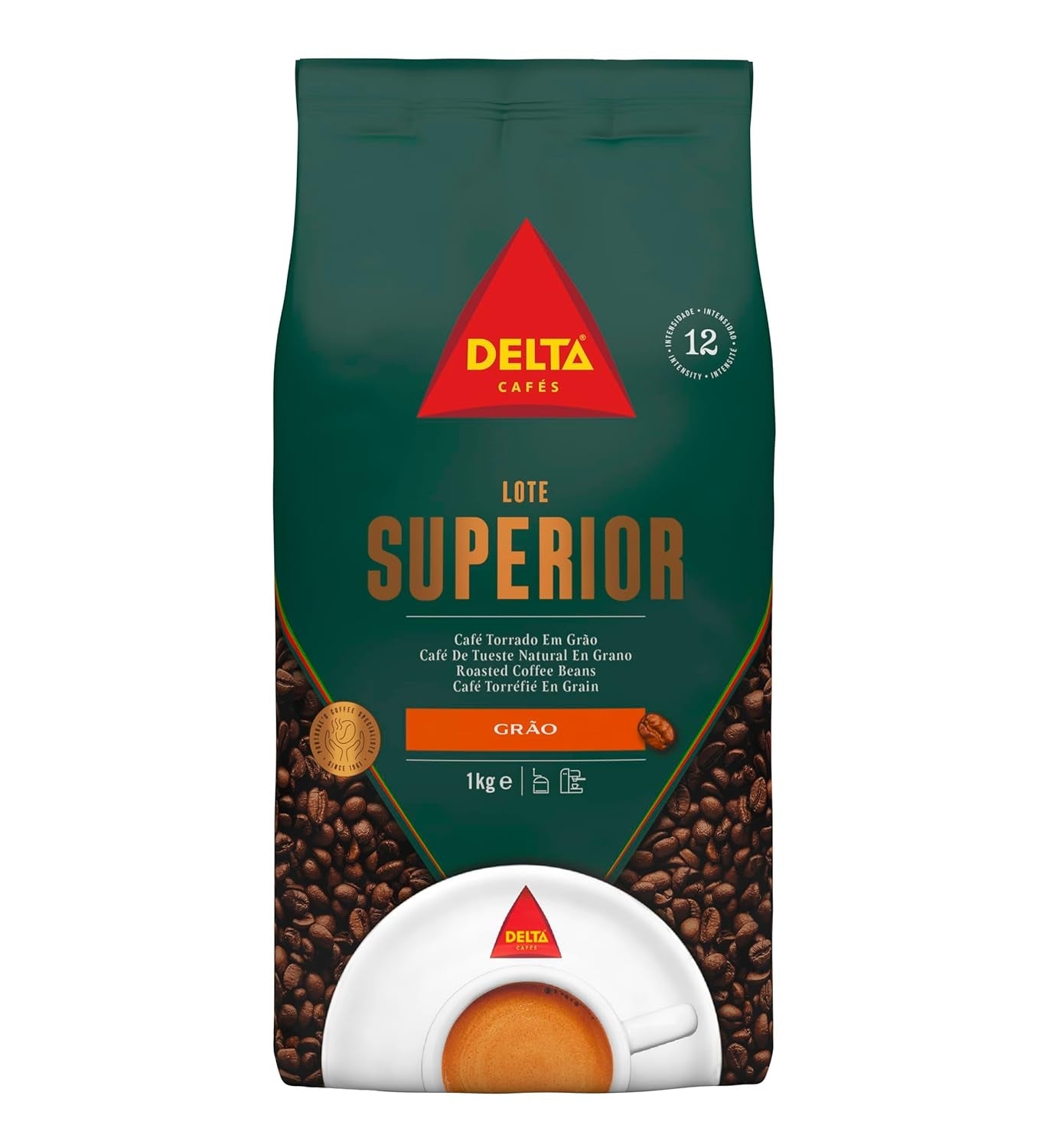 Lote de envases de café Delta Superior en grano 1 kg