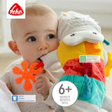 Fehn Marioneta de mano para bebé Cocodrilo - Peluche con sonajero, papel crujiente, mordedor y chirriador - Marioneta de mano para bebé - Juguete que hace estallar para bebés y niños pequeños a partir de 6 meses Juguetes para bebés Naty Shop