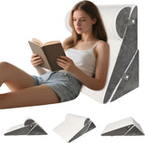 Almohada de cuña ajustable para cama, almohada de lectura para cama y sofá, almohada de espuma para reflujo, almohada para la espalda, apnea del sueño, lectura, elevación del sueño, almohada para las piernas, dolor de espalda, ronquidos