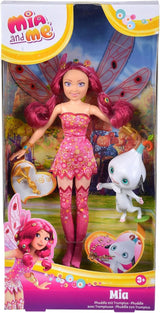Simba 109483042 Muñeca Mia and Me, Phuddle con Trumptus, Elfo con alas y piernas móviles, 6 pinzas para el cabello, 2 pulseras, a partir de 3 años, Multicolor, 23 cm