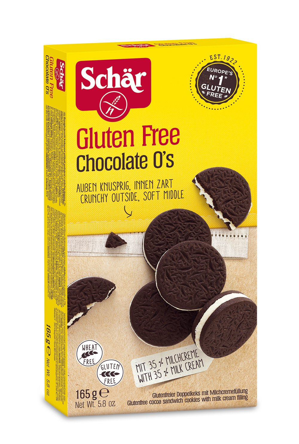 Chocolate O'S sin gluten 165g, paquete de 6