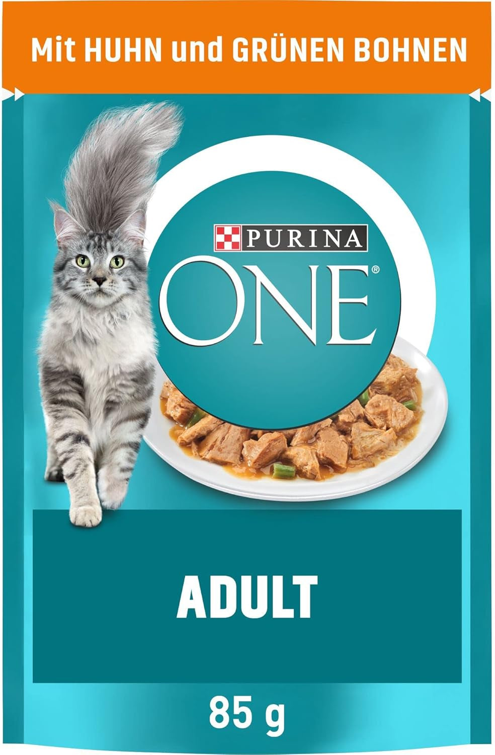 PURINA ONE Comida húmeda para gatos adultos, trozos tiernos en salsa de pollo, paquete de 26 (26 x 85 g)