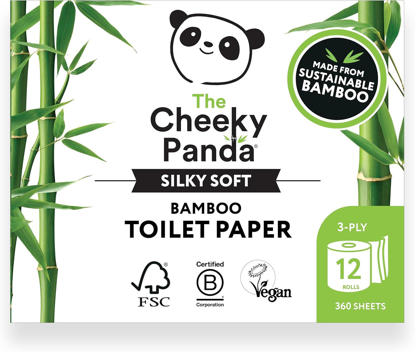 Servilletas de cóctel de bambú The Cheeky Panda | servilletas blancas 100 piezas servilletas de papel