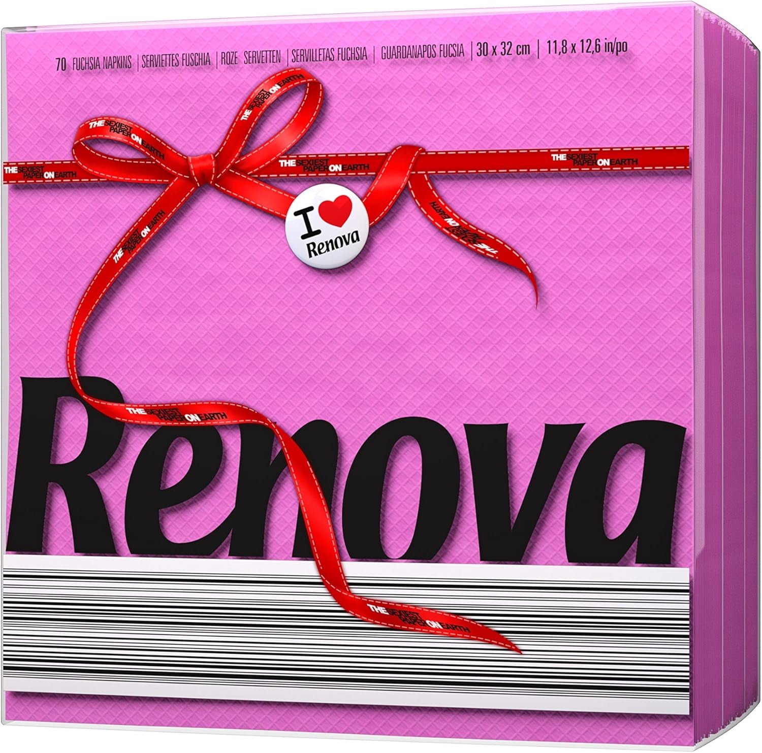 Servilletas de papel Renova Red Label fucsia - 70 servilletas