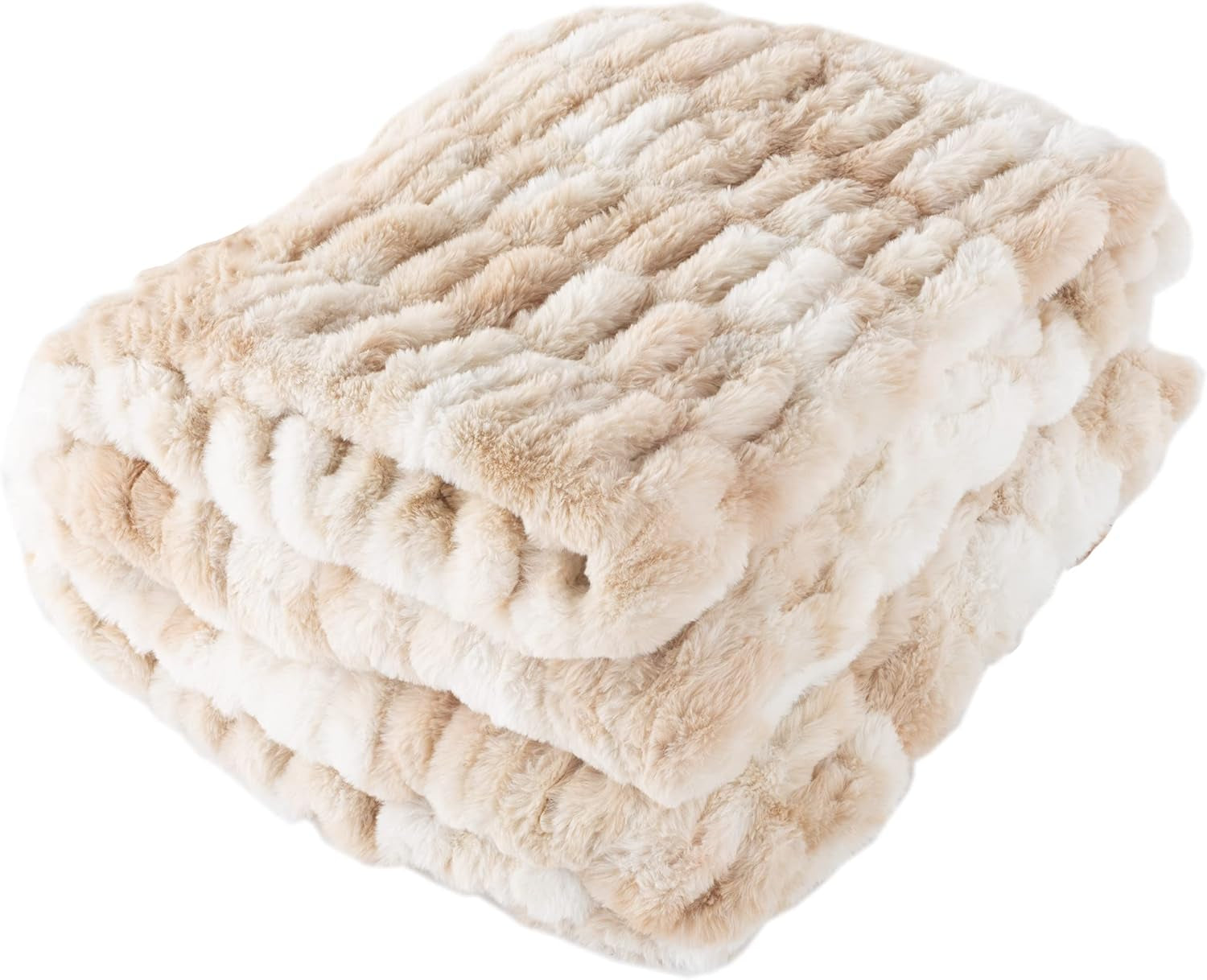 Lavish Home Manta Extragrande De Piel Sintética Gerüschte, 152,4 X 203,2 Cm, Piel Sintética Jacquard, Manta Tamaño Queen para Camas Y Sofás, Camas Y Mantas Grises Lavish Home Cream