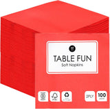 Table Kind 100 Servilletas Suaves Blancas a Granel, Servilletas de Alta Calidad para Fiesta, Catering y Uso Diario, FSC, Sostenibles y Reciclables, Fabricadas en la UE | 2 capas | 33cm