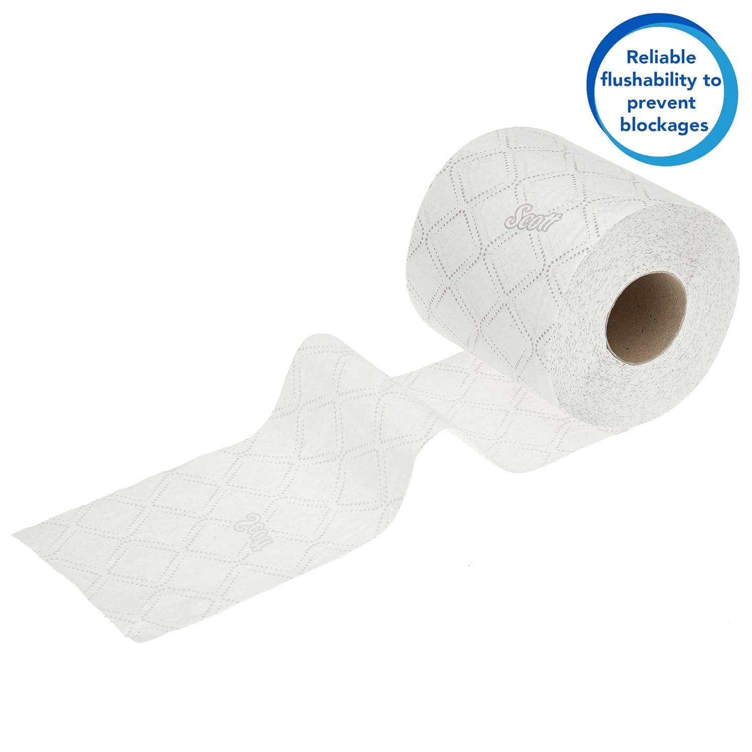 Papel higiénico Scott® Essentialtm 8519 Papel higiénico de fibra reciclada con certificación FSC blanco de 2 capas 64 rollos x 350 hojas (total 22,400 hojas)