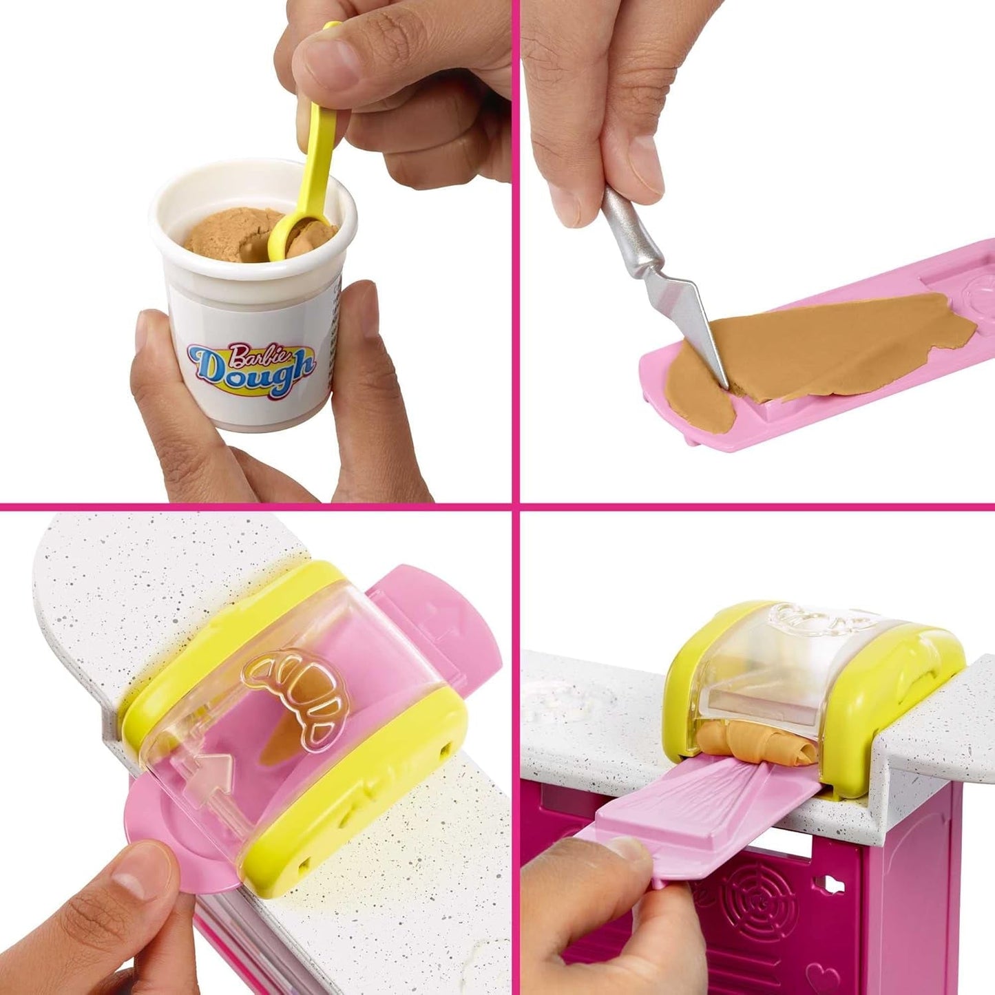 Muñeca Barbie Malibu Roberts y juego para hornear de 18 piezas, que incluye plastilina y moldes para rosquillas, croissants y muffins, para edades de 3 años en adelante, HJY19