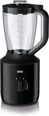 Braun Powerblend 3 JB 3150 BK Batidora con base - 1,5 L Glas-Mixaufsatz, Küchenhelfer Zum Zerkleinern, Pürieren & Mixen, 800 Watt, Schwarz Kitchen Naty Shop Schwarz Single